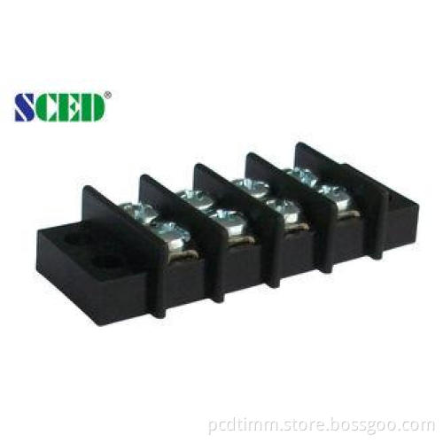Electrical PCB Barrier Terminal Block High Temperature Doub